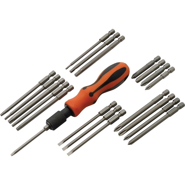 Tools 21 Piece Screwdriver Set W/ Removable Bits, Comfort Grip Handle